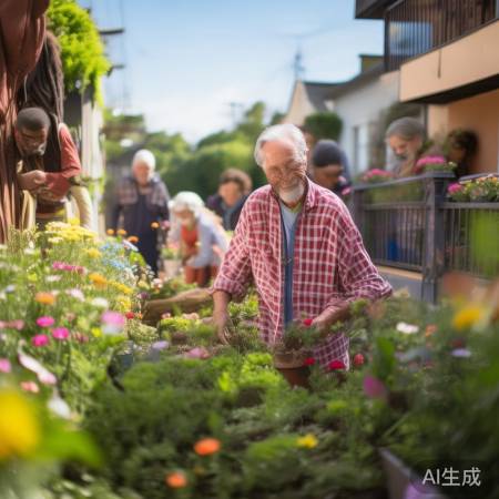 七楼老人翻窗外墙种花,竟成社区一道风景线
